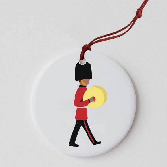 Changing of the Guard Cymbal Christmas Decoration - Mustard and Gray Ltd