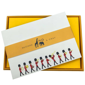 Changing of the Guard Notecard Set Notecards with Plain Envelopes Mustard and Gray Ltd Shropshire UK