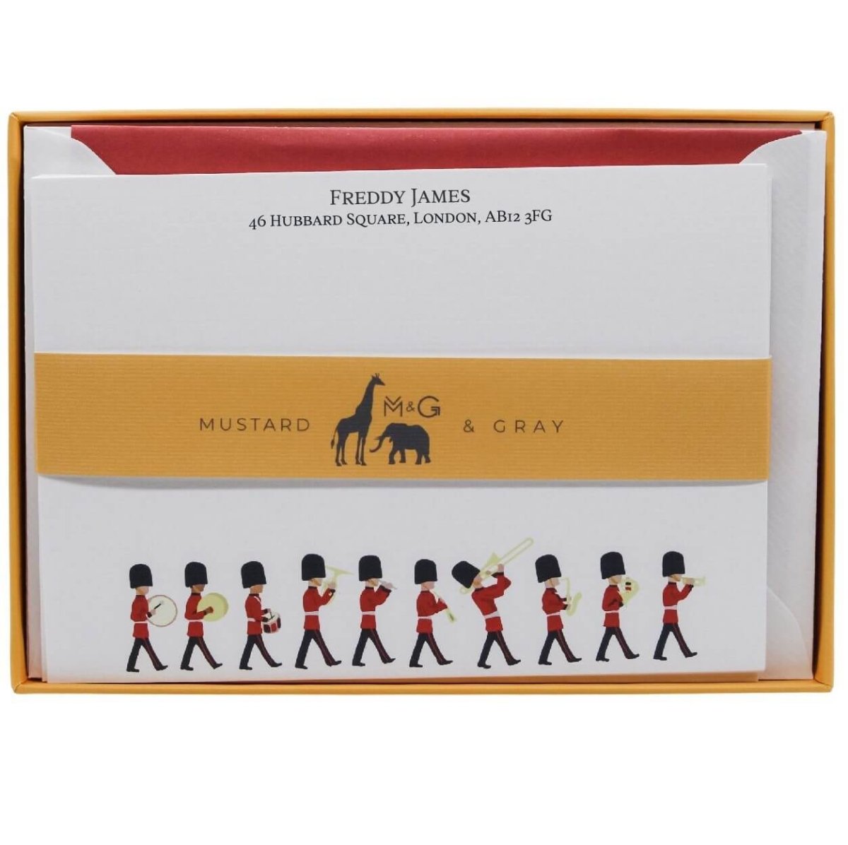 Changing of the Guard Personalised Notecards - Mustard and Gray Ltd