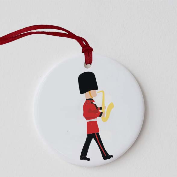 Changing of the Guard Saxophone Christmas Decoration - Mustard and Gray Ltd