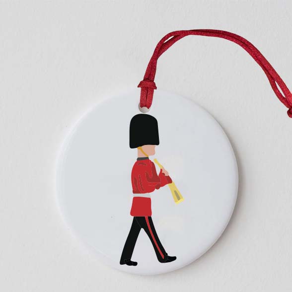 Changing of the Guard Soprano Saxophone Christmas Decoration - Mustard and Gray Ltd