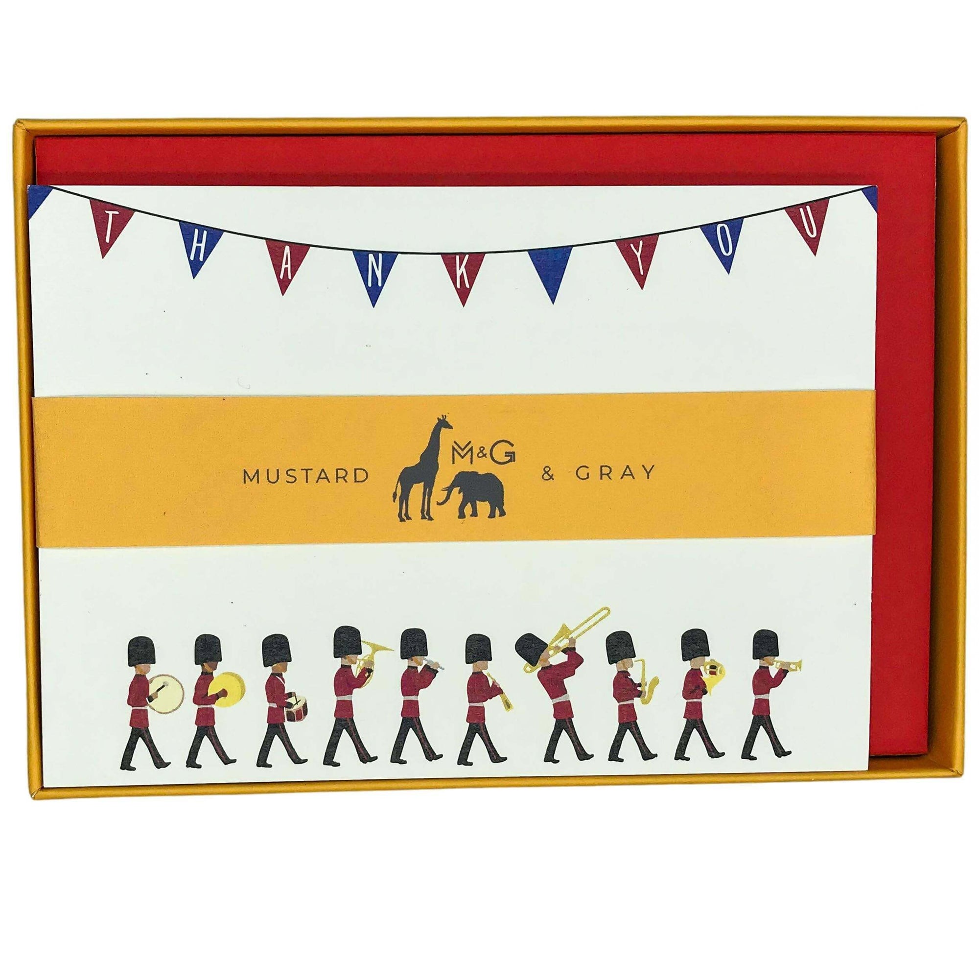 Changing of the Guard Thank You Notecard Set Children's Notecards Mustard and Gray Ltd Shropshire UK