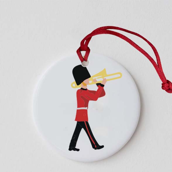 Changing of the Guard Trombone Christmas Decoration - Mustard and Gray Ltd