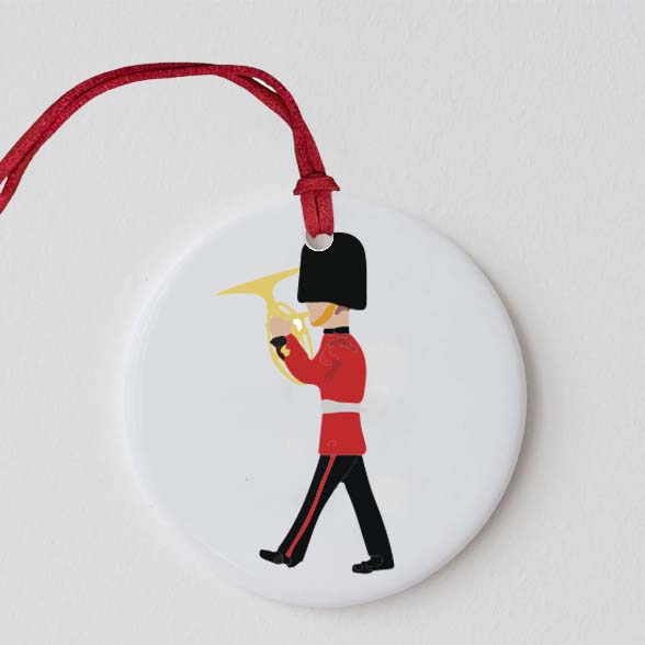 Changing of the Guard Tuba Christmas Decoration - Mustard and Gray Ltd