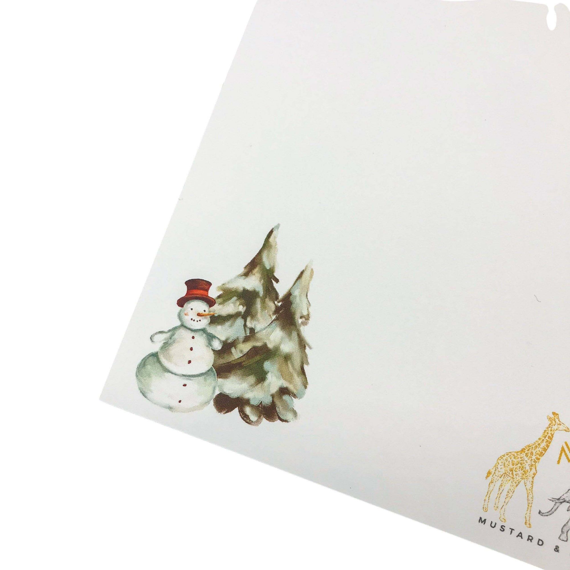 Christmas Squirrels Thank You Notecard Set Children's Notecards Mustard and Gray Ltd Shropshire UK