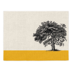 Condover Headlands Oilseed Placemats (Set of Four) Placemats Mustard and Gray Ltd Shropshire UK