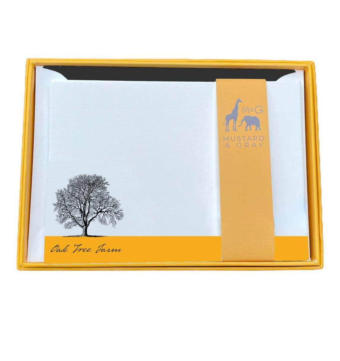 Condover Headlands Personalised Notecards - Mustard and Gray Ltd