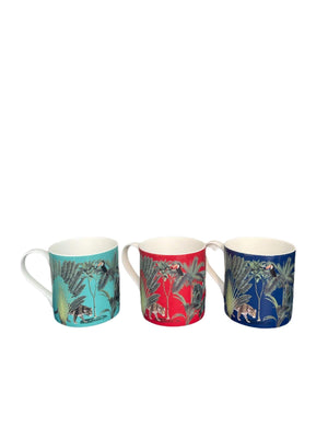 Darwin's Menagerie Mug Set (Six  Mugs) Mug Set Mustard and Gray Ltd Shropshire UK