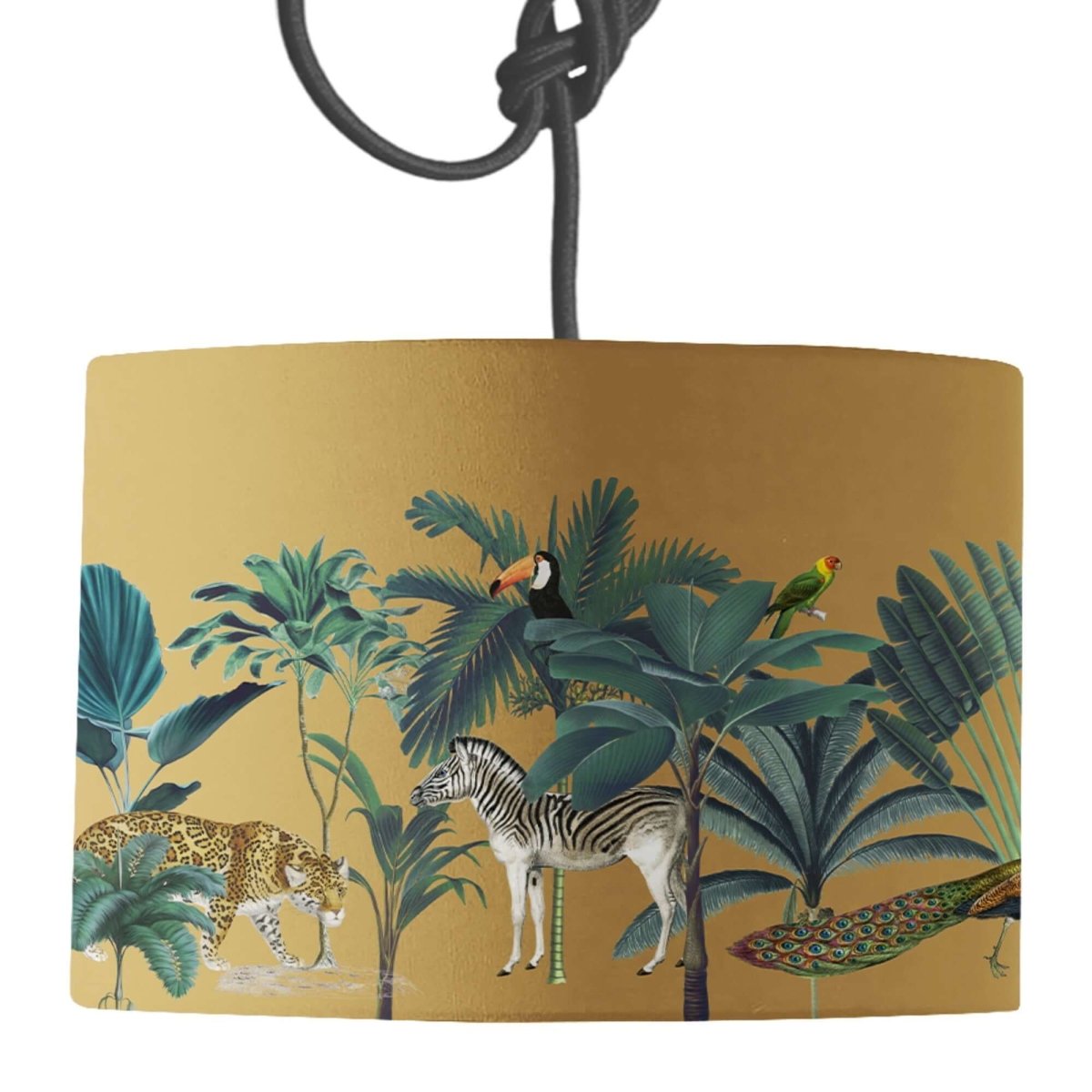 Darwin's Menagerie Mustard Lamp Shade - Mustard and Gray Ltd