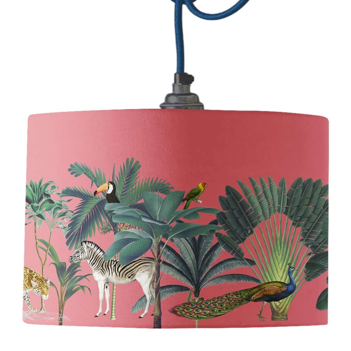 Darwin's Menagerie Pink Lamp Shade - Mustard and Gray Ltd