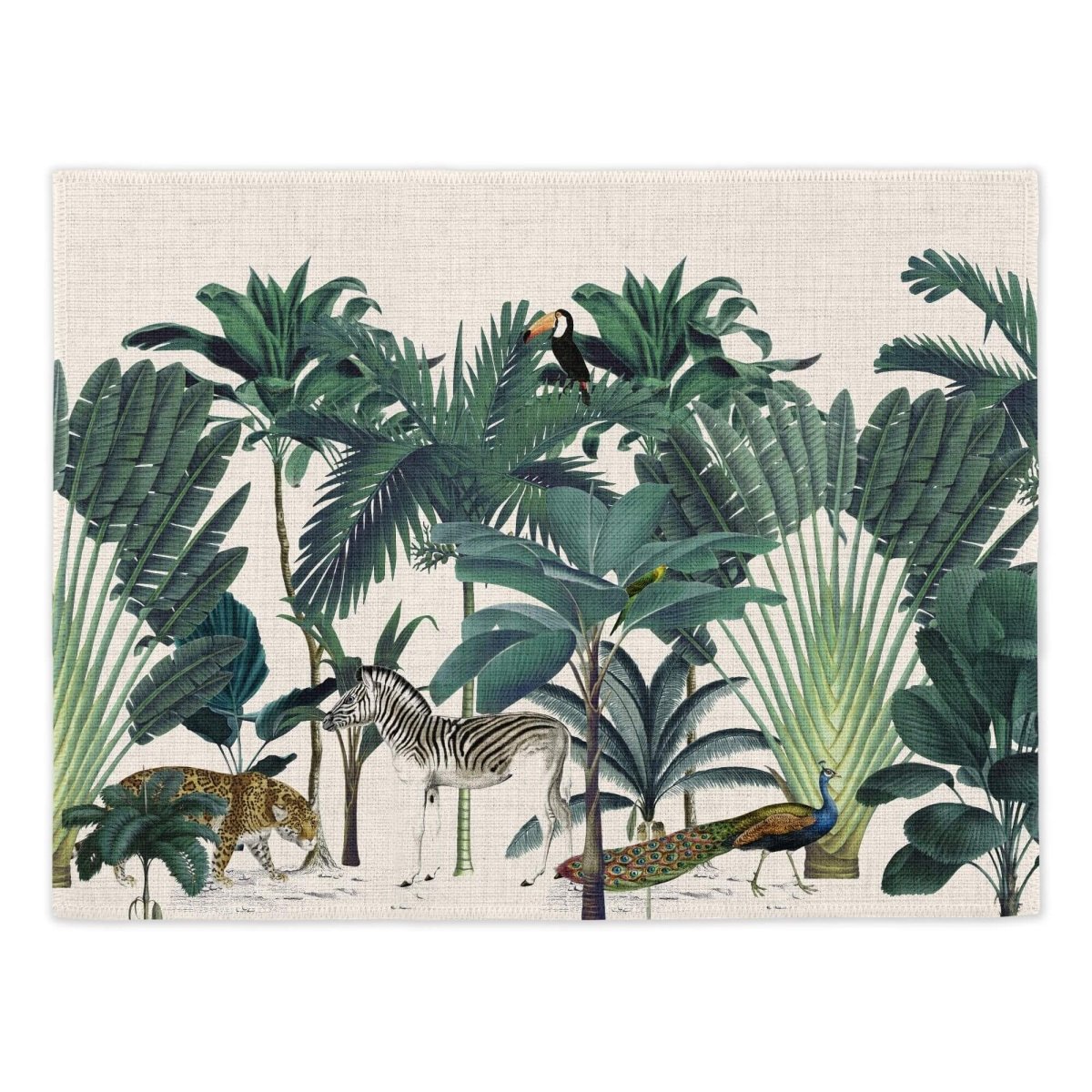Darwin's Menagerie Placemats (Set of Four) - Mustard and Gray Ltd