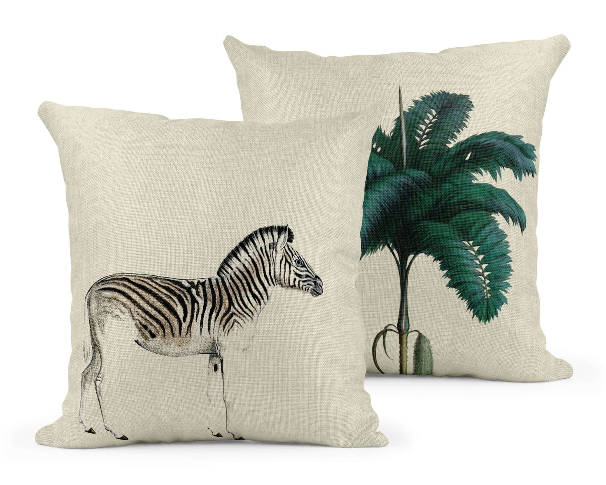 Darwin's Menagerie Placid Zebra Cushion Cushions Mustard and Gray Ltd Shropshire UK