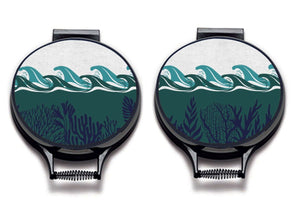 Deep Blue Sea Circular Hob Covers - Night - Mustard and Gray Ltd