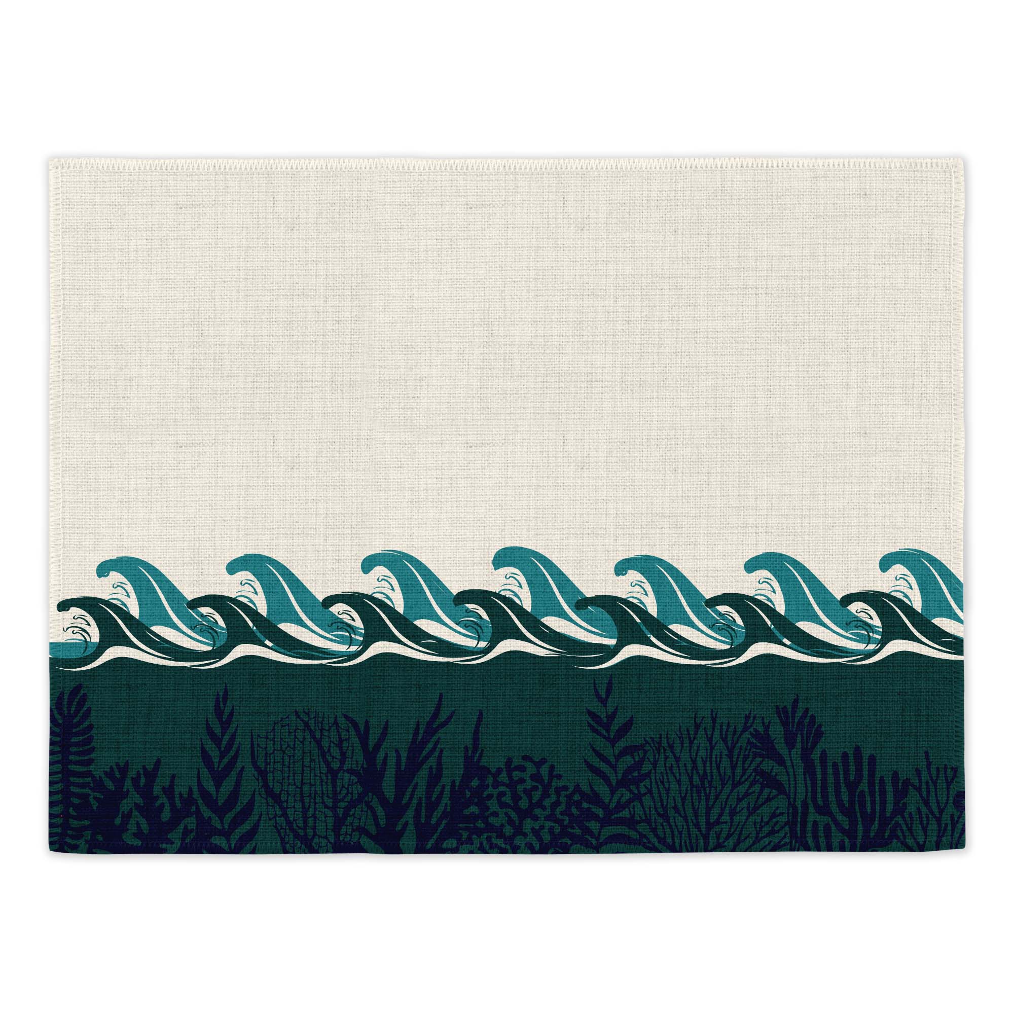 Deep Blue Sea Night Placemats (Set of Four) Placemats Mustard and Gray Ltd Shropshire UK