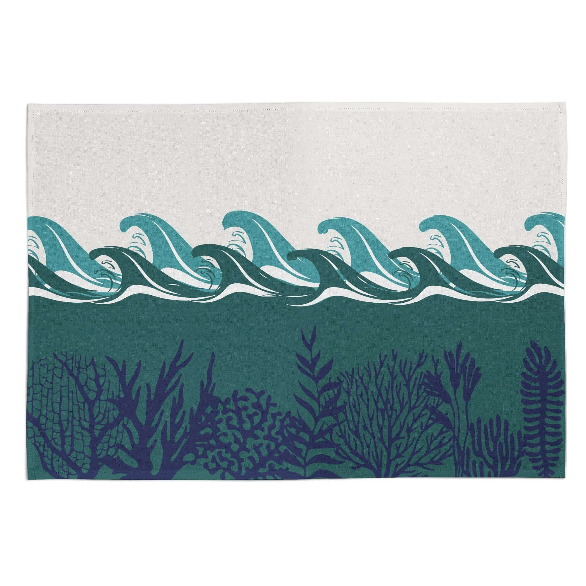 Deep Blue Sea "Night" Tea Towel Tea Towels Mustard and Gray Ltd Shropshire UK