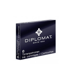 Diplomat Ink Cartridges (6 pcs) - Black Ink Mustard and Gray Ltd Shropshire UK