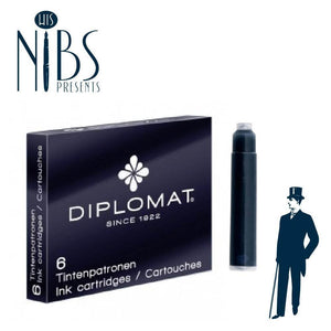 Diplomat Ink Cartridges (6 pcs) - Black Ink Mustard and Gray Ltd Shropshire UK