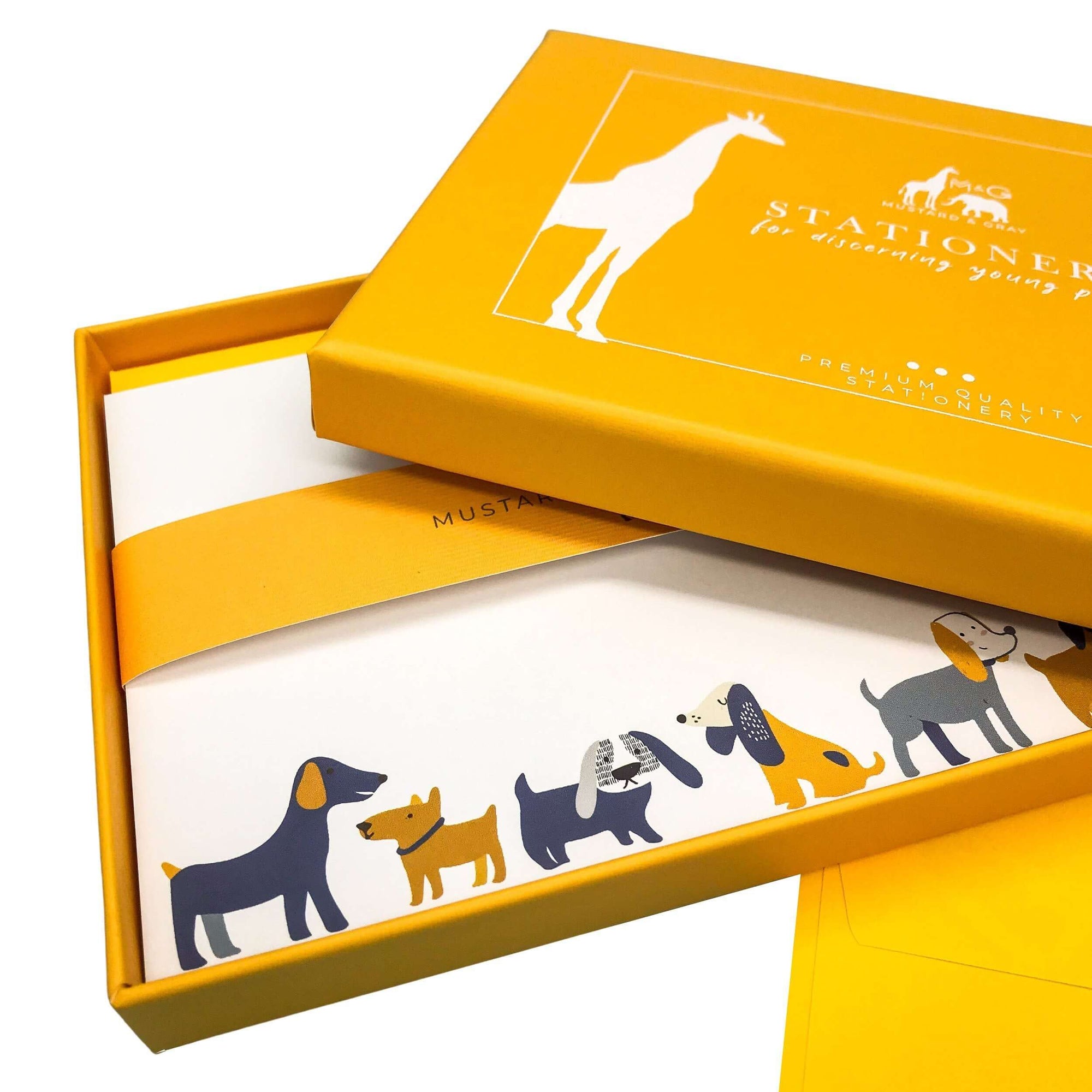 Dogs Notecard Set Children's Notecards Mustard and Gray Ltd Shropshire UK