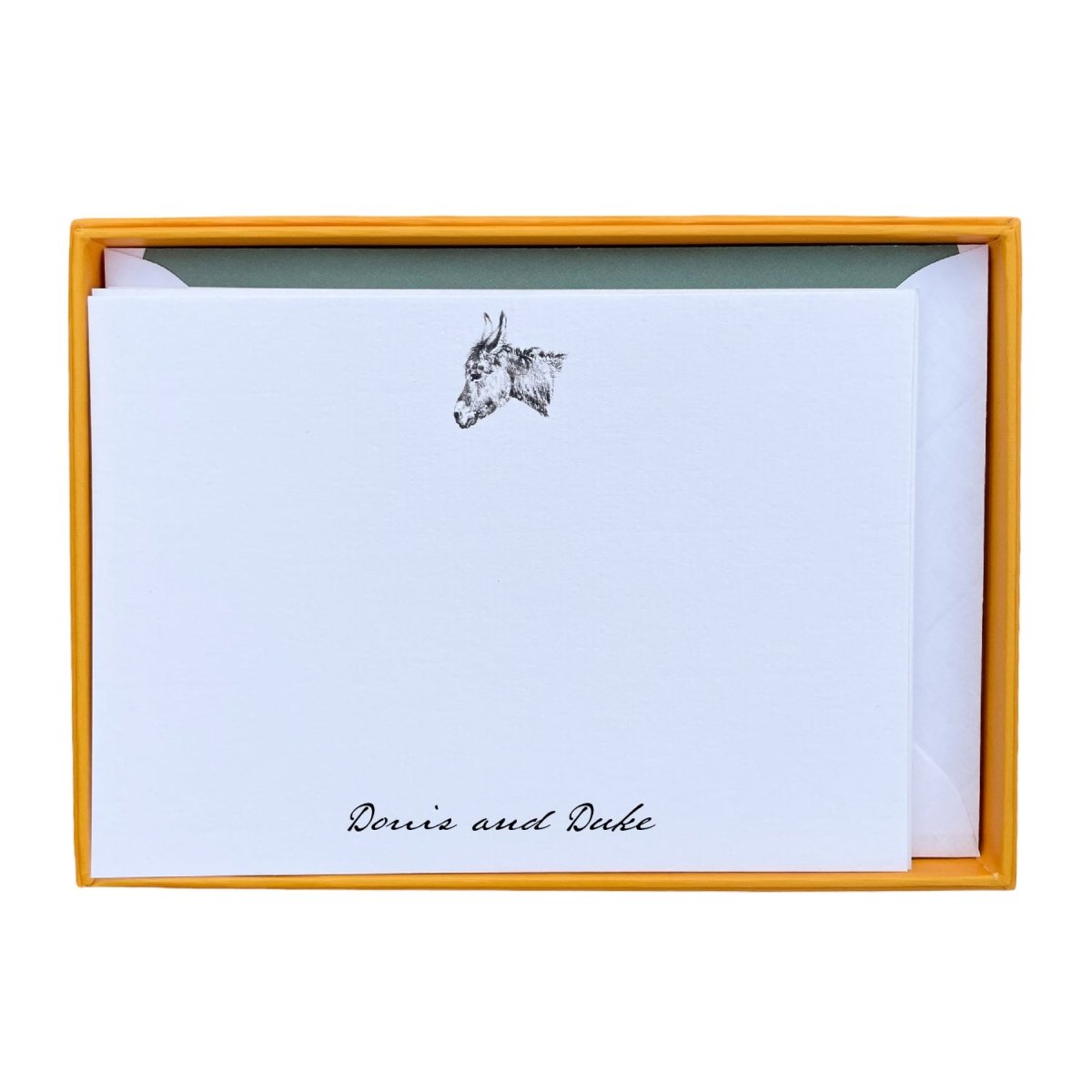 Donkey Personalised Notecards - Mustard and Gray Ltd