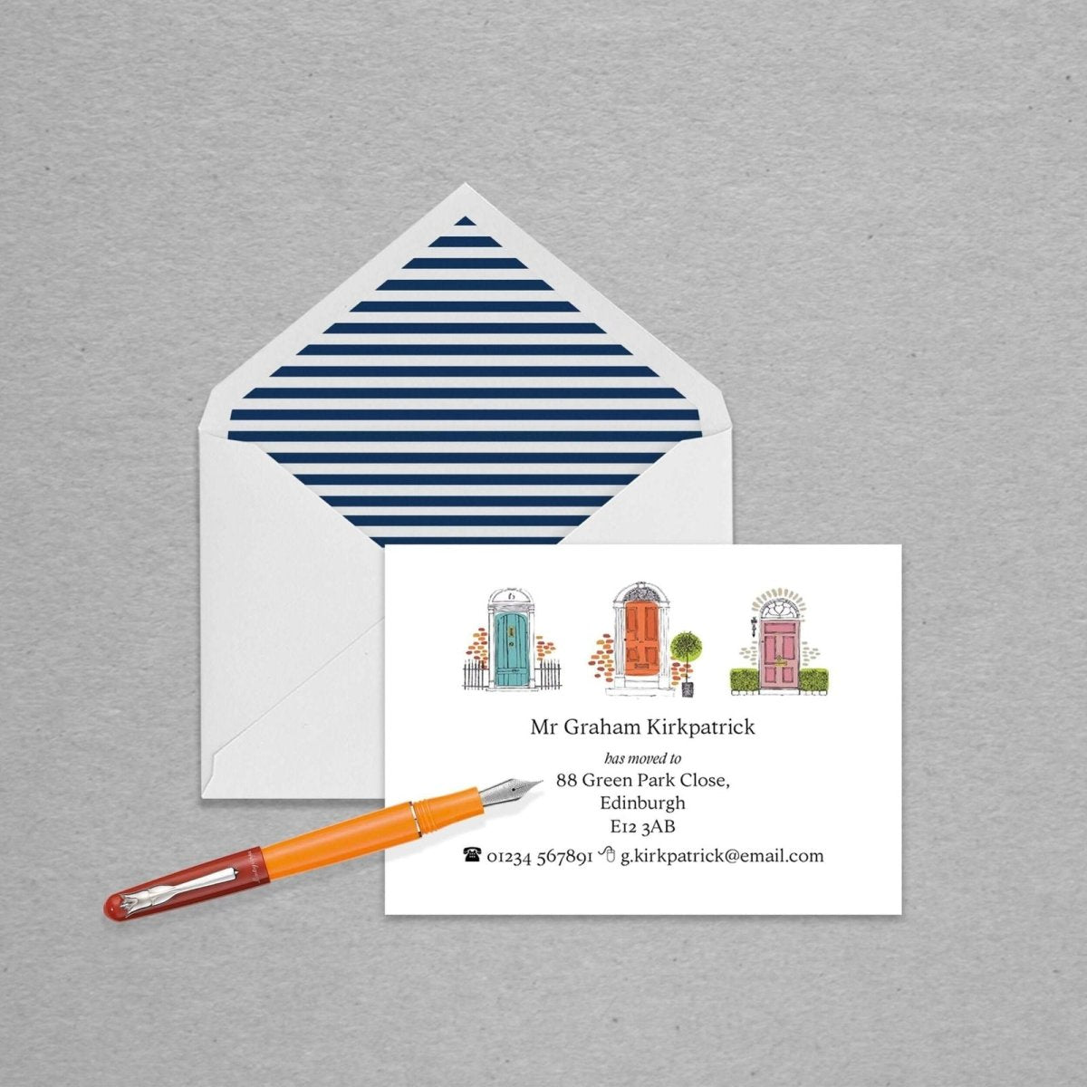 Doors Change of Address Personalised Cards - Mustard and Gray Ltd