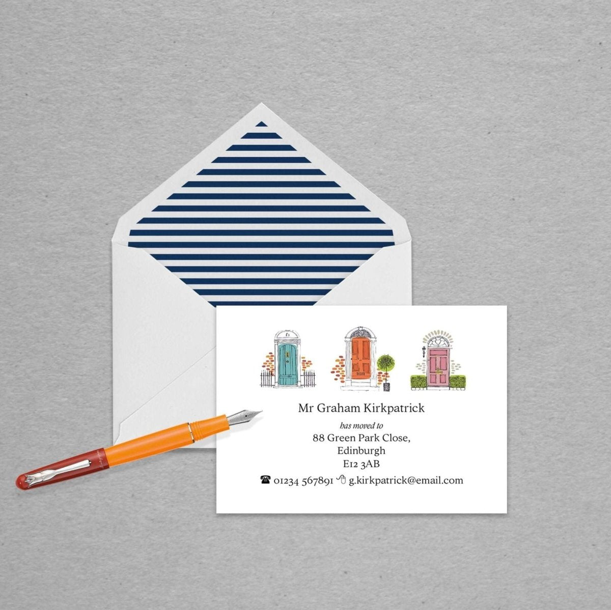 Doors Change of Address Personalised Cards - Mustard and Gray Ltd