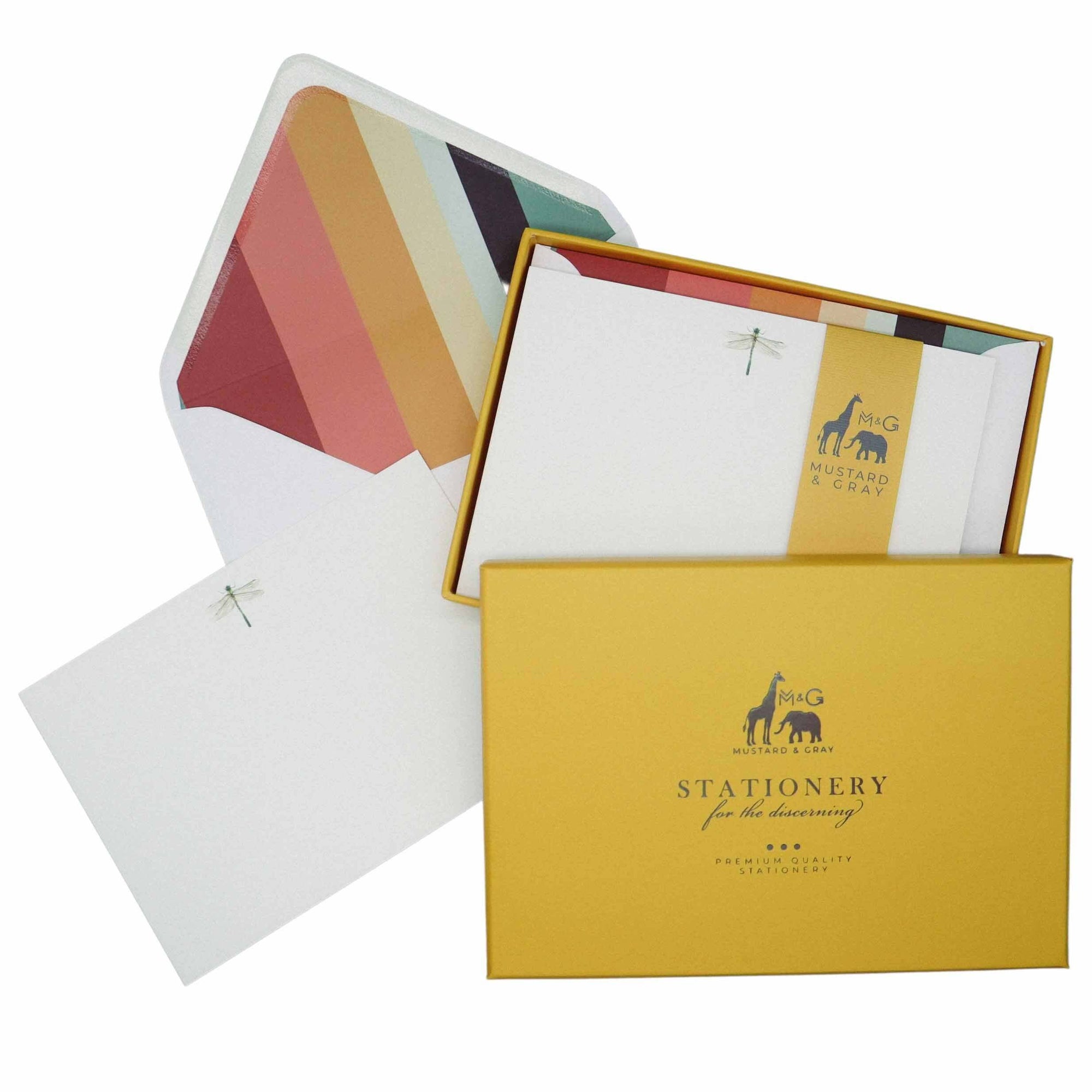 Dragon Fly Notecard Set with Lined Envelopes