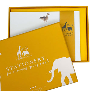 Duck Notecard Set Children's Notecards Mustard and Gray Ltd Shropshire UK