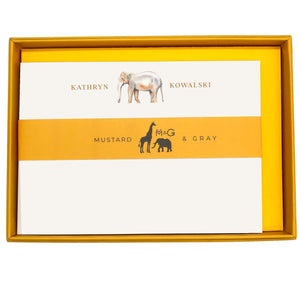 Elephant Personalised Notecards