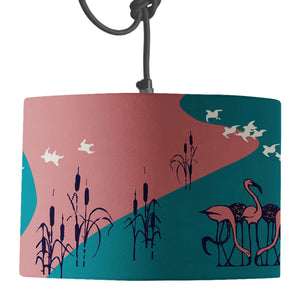 Flamingo Lamp Shade lampshade Mustard and Gray Ltd Shropshire UK