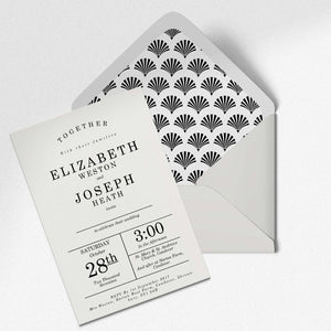 Gatsby Grand Wedding Invitations Wedding Stationery Mustard and Gray Ltd Shropshire UK