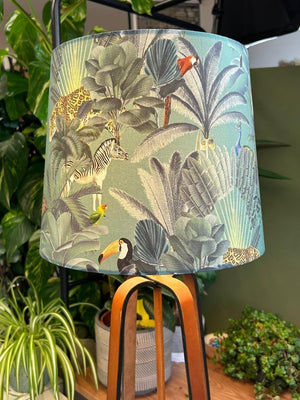 Green Darwin's Menagerie Pattern 30cm Empire Shade - Mustard and Gray Ltd