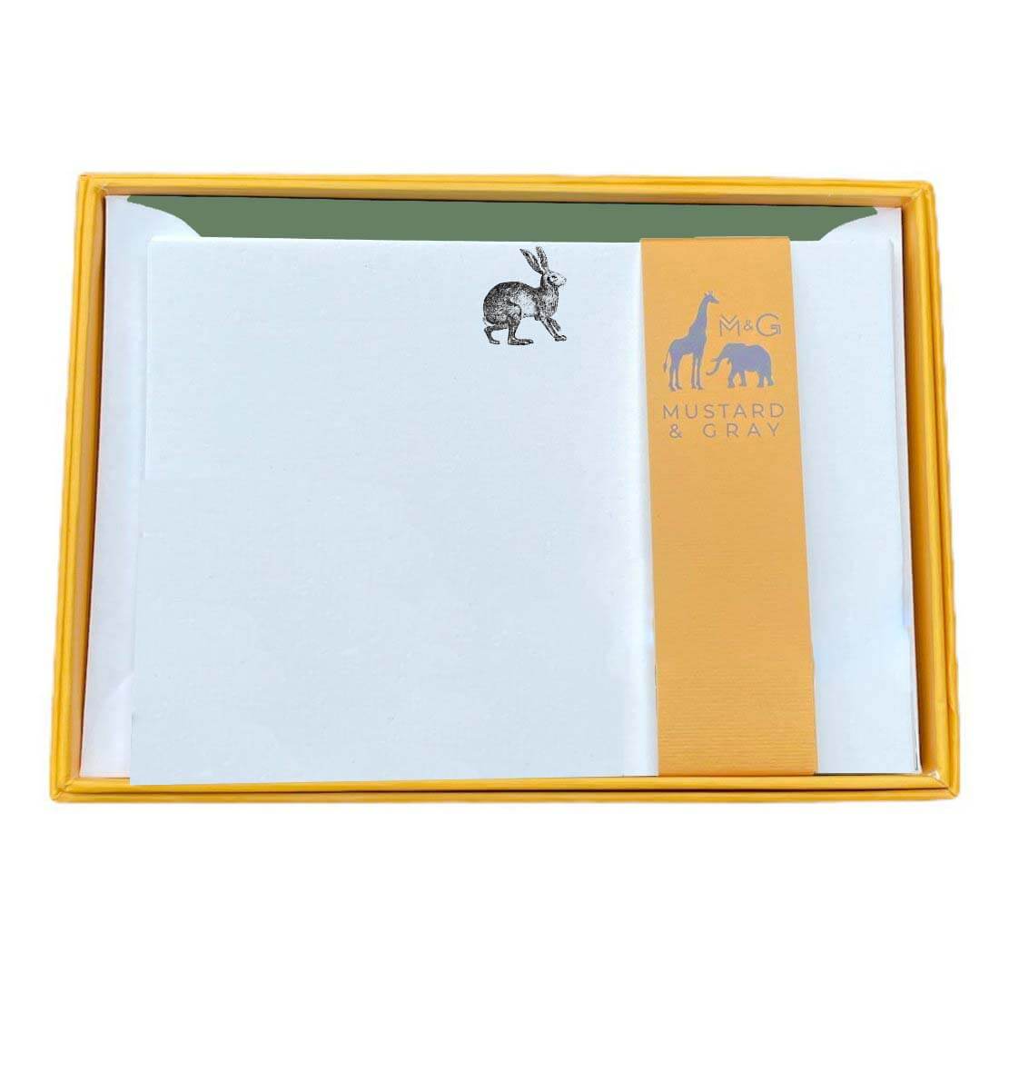 Hare Notecard Set with Lined Envelopes