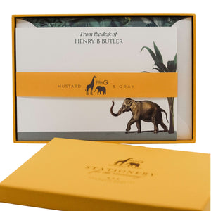 Hasty Elephant Personalised Notecards