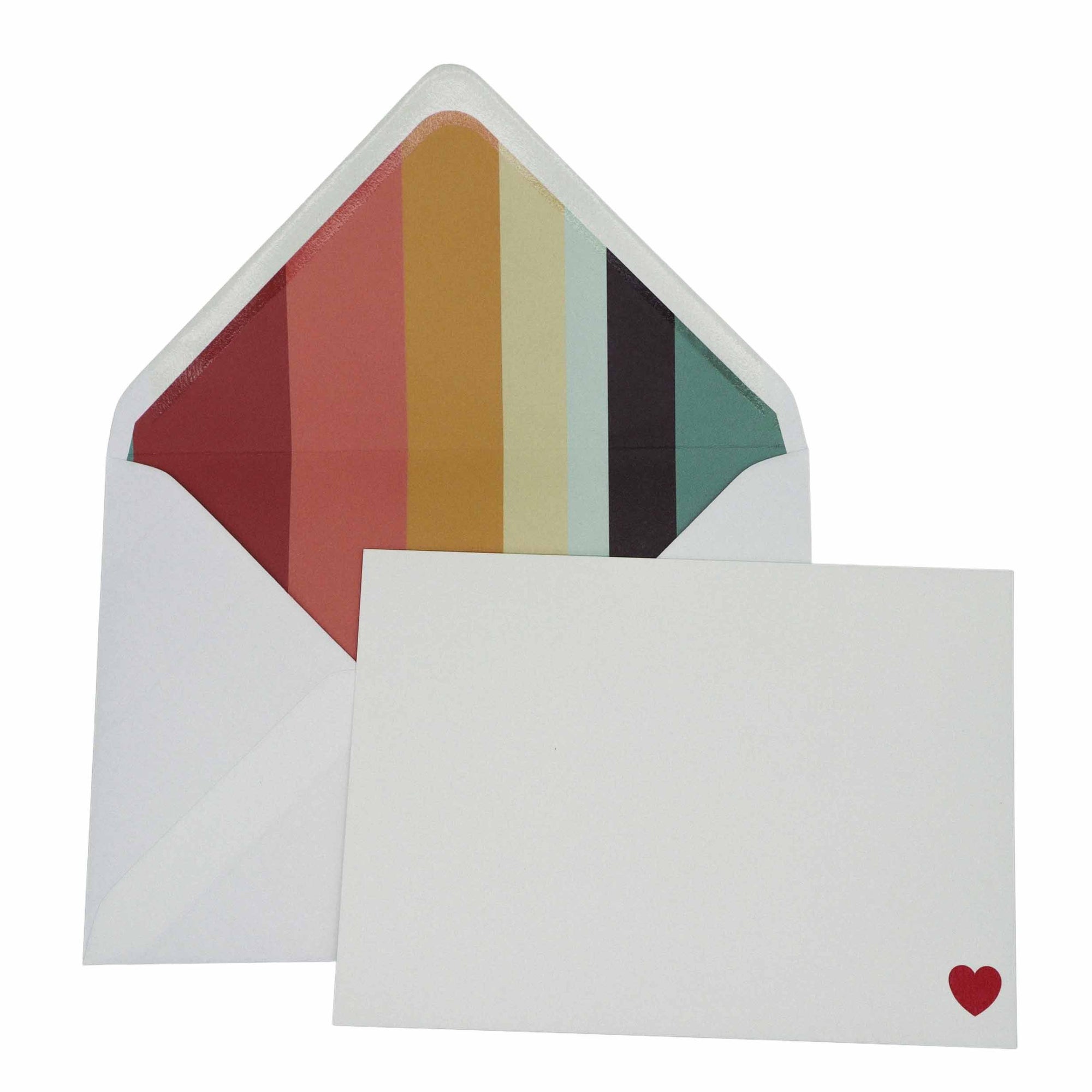 Heart Notecard Set with Lined Envelopes