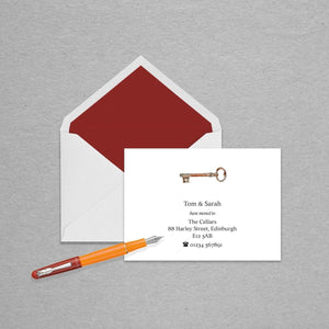 Key Change of Address Personalised Cards - Mustard and Gray Ltd