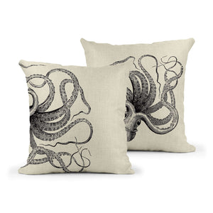 Kraken Can Can Cushion Cushions Mustard and Gray Ltd Shropshire UK