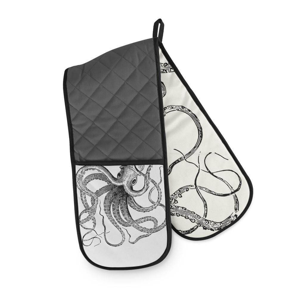 Kraken Can Can Double Oven Glove - Mustard and Gray Ltd
