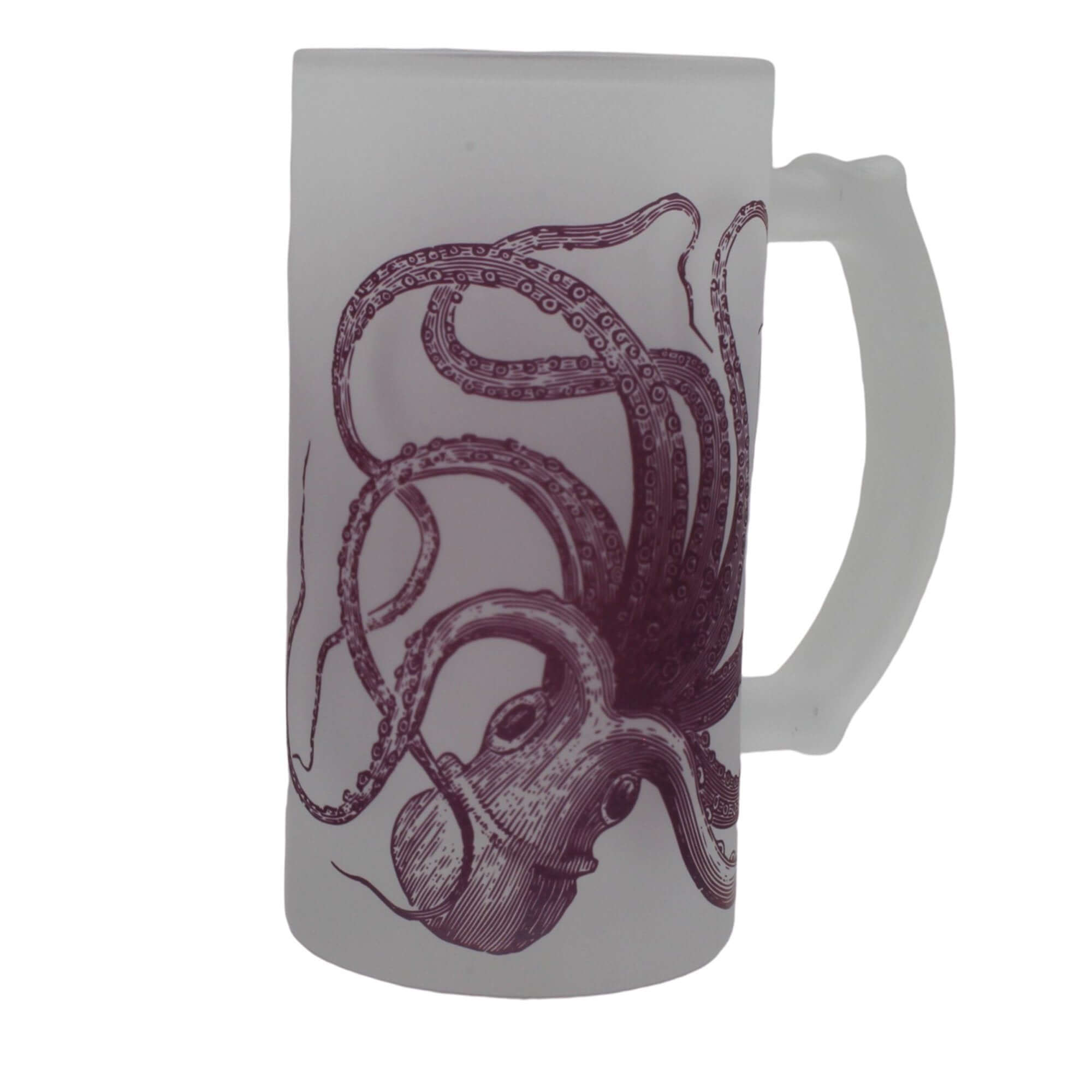 Kraken Can Can Frosted Beer Stein Beer Stein Mustard and Gray Ltd Shropshire UK