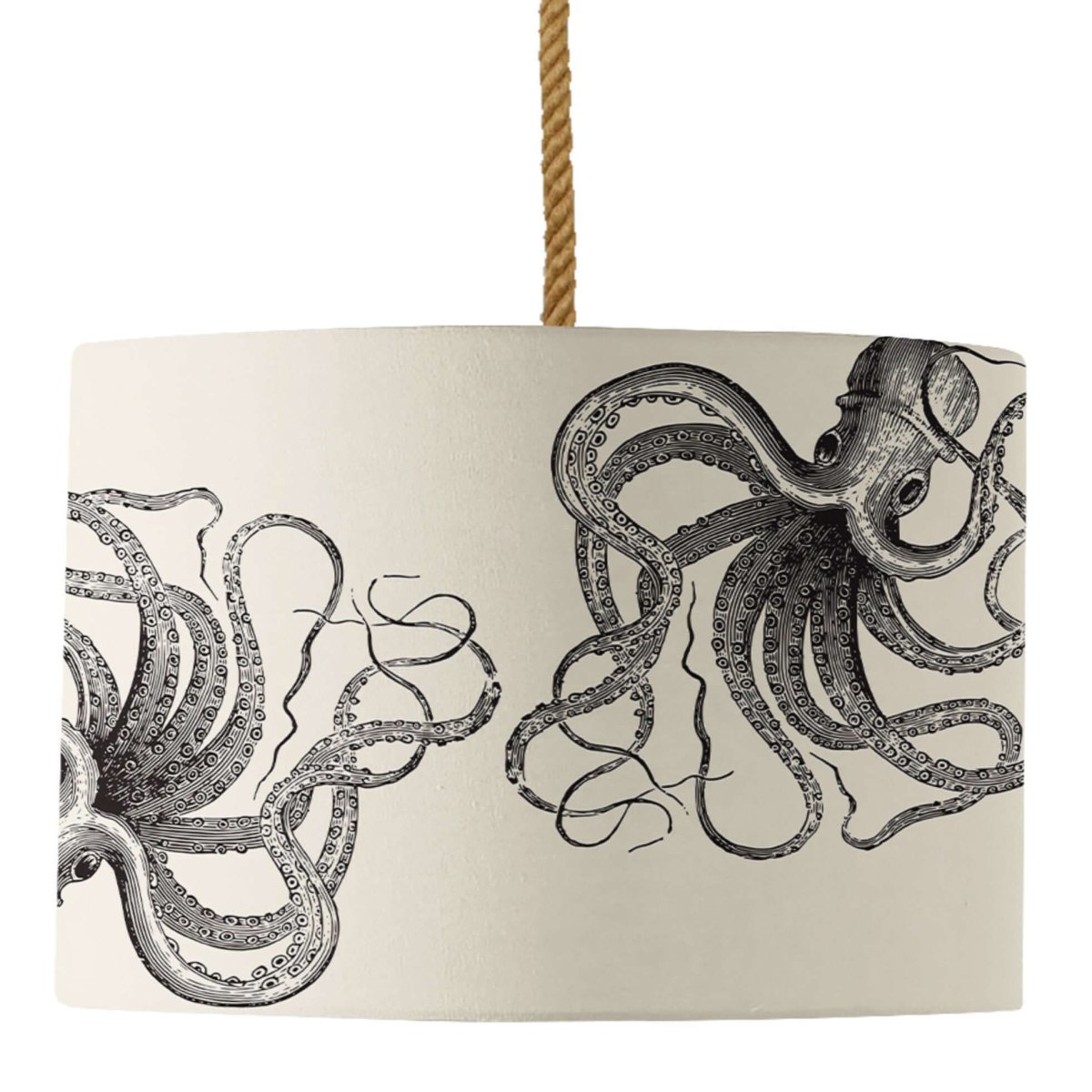 Kraken Can Can Lamp Shade (Off White) - Mustard and Gray Ltd