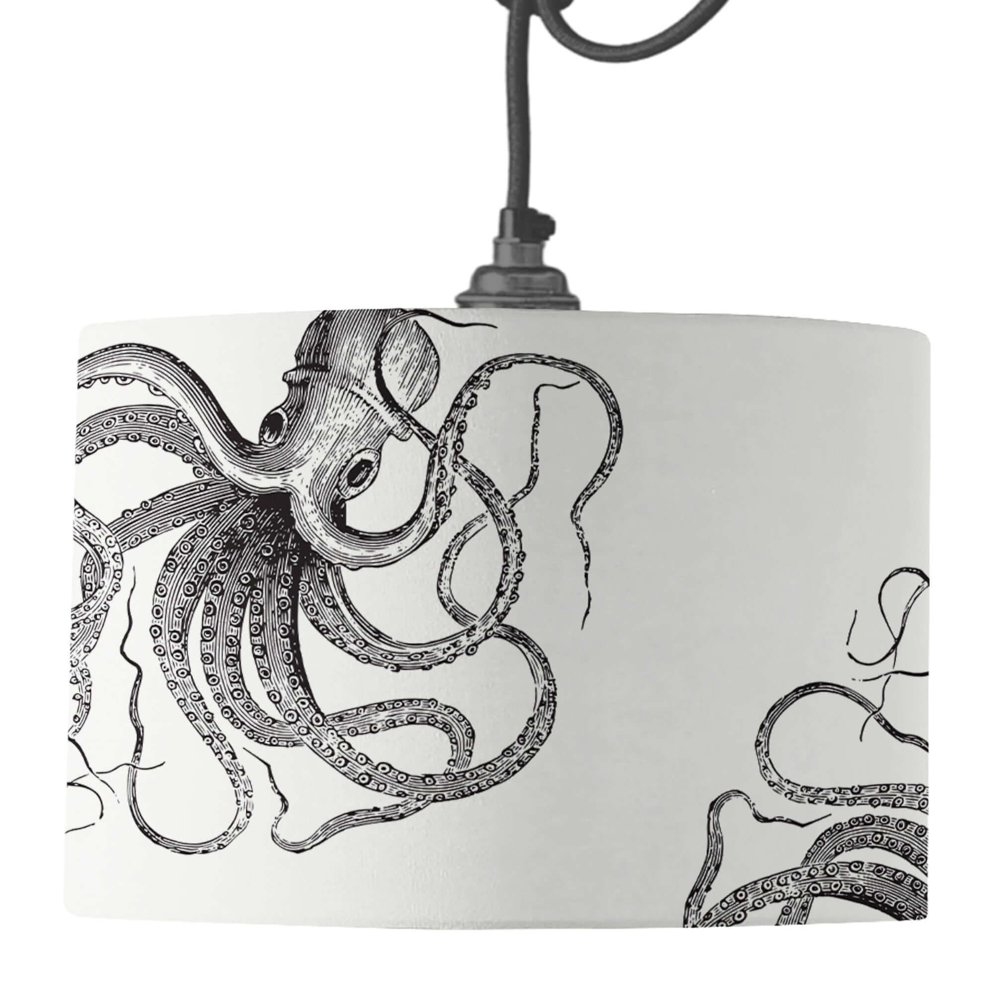 Kraken Can Can Lamp Shade lampshade Mustard and Gray Ltd Shropshire UK