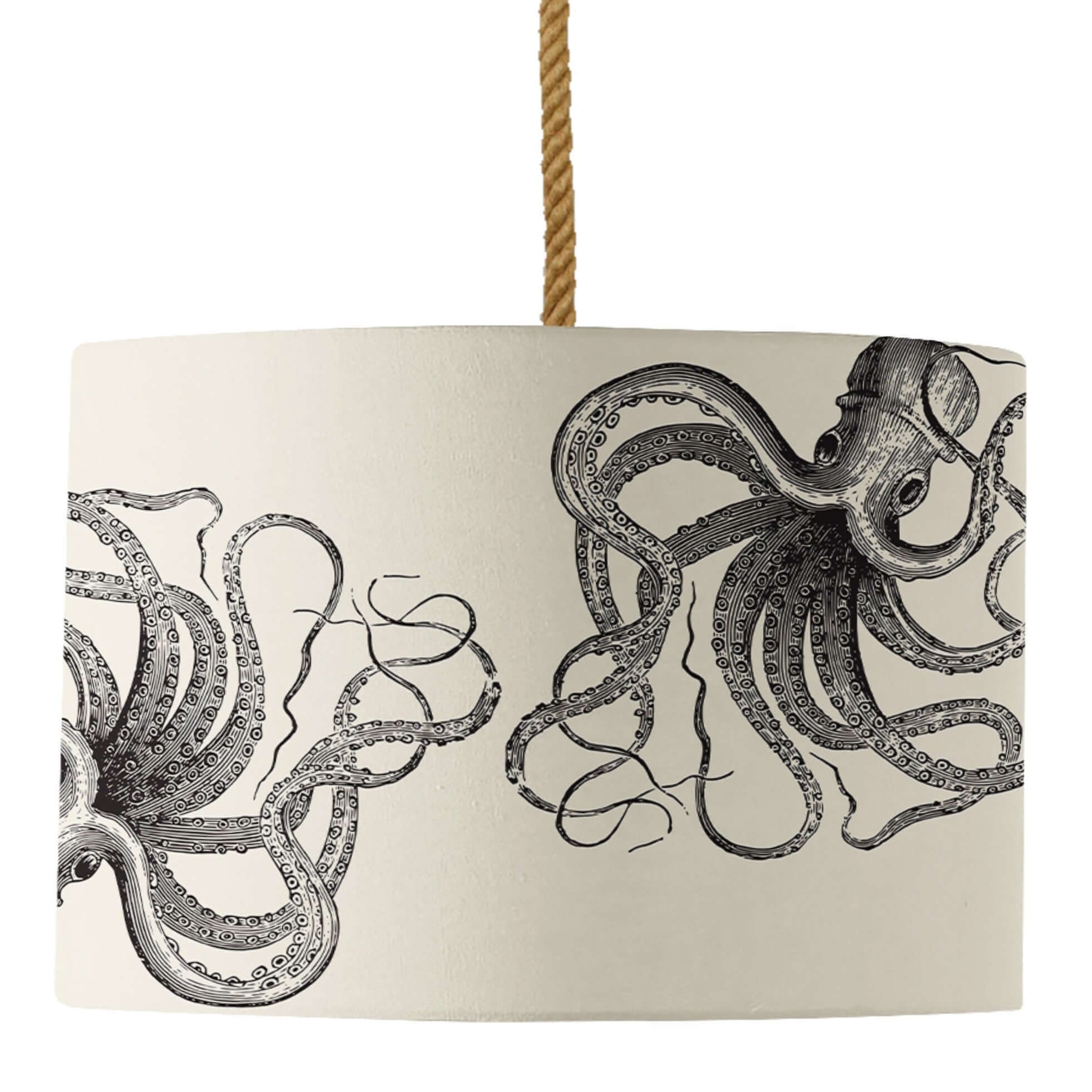 Kraken Can Can Lamp Shade (Off White) lampshade Mustard and Gray Ltd Shropshire UK