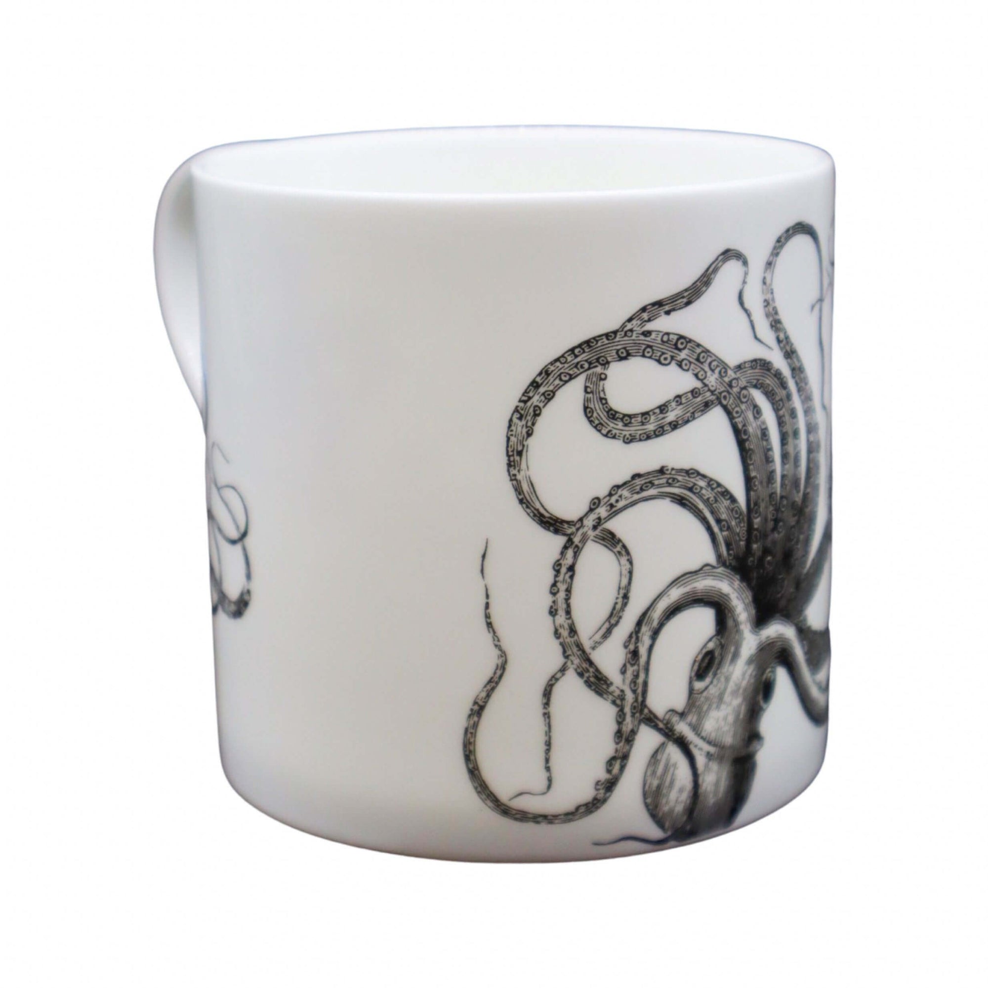 Kraken Can Can 400ml Bone China Mug Mugs Mustard and Gray Ltd Shropshire UK