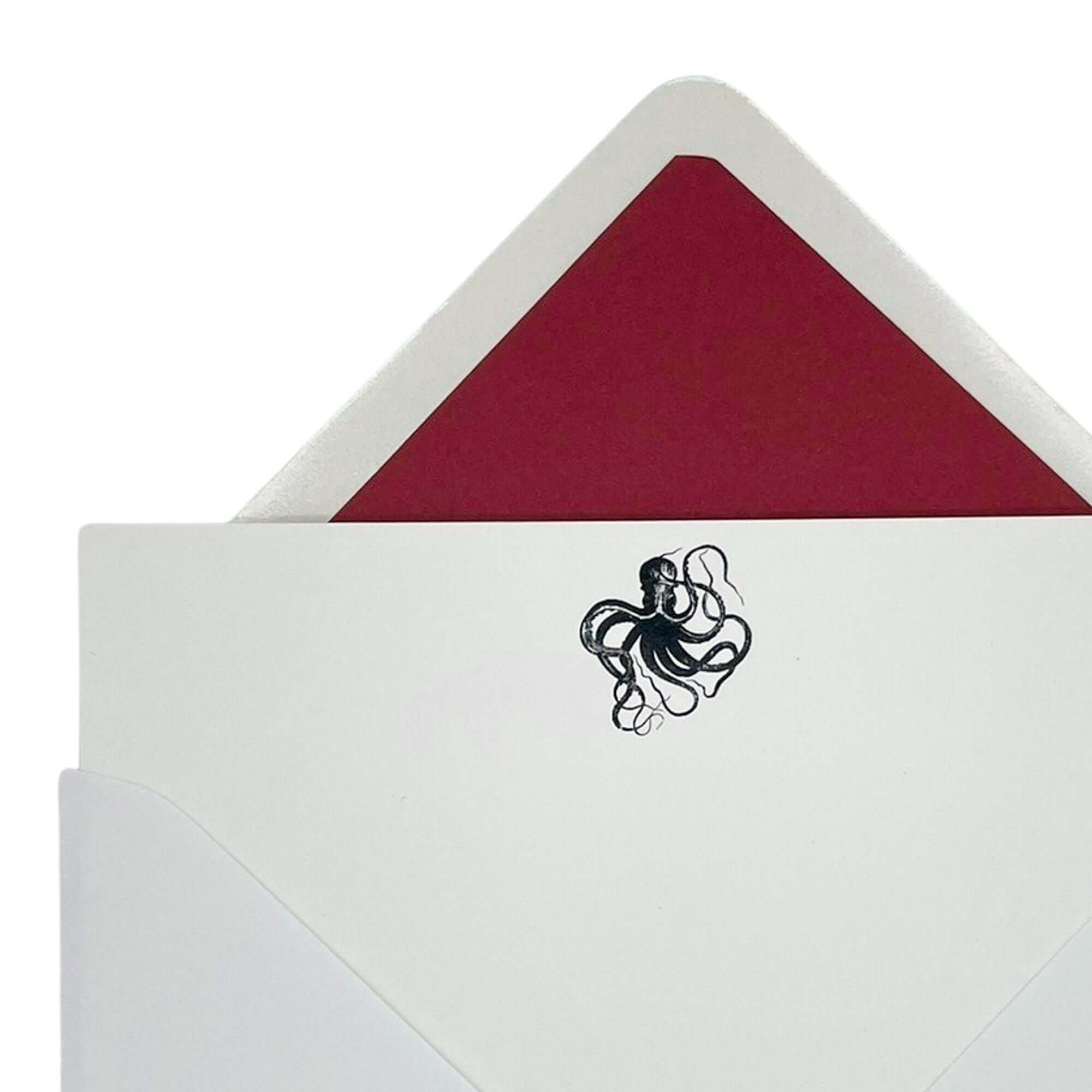 Kraken Notecard Set with Lined Envelopes