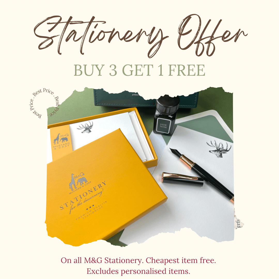 Lino Fish with Lined Envelopes - Mustard and Gray Ltd