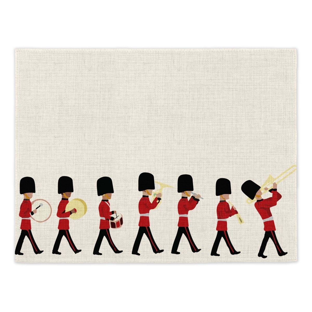 London Changing of the Guard Placemats (Set of Four) - Mustard and Gray Ltd