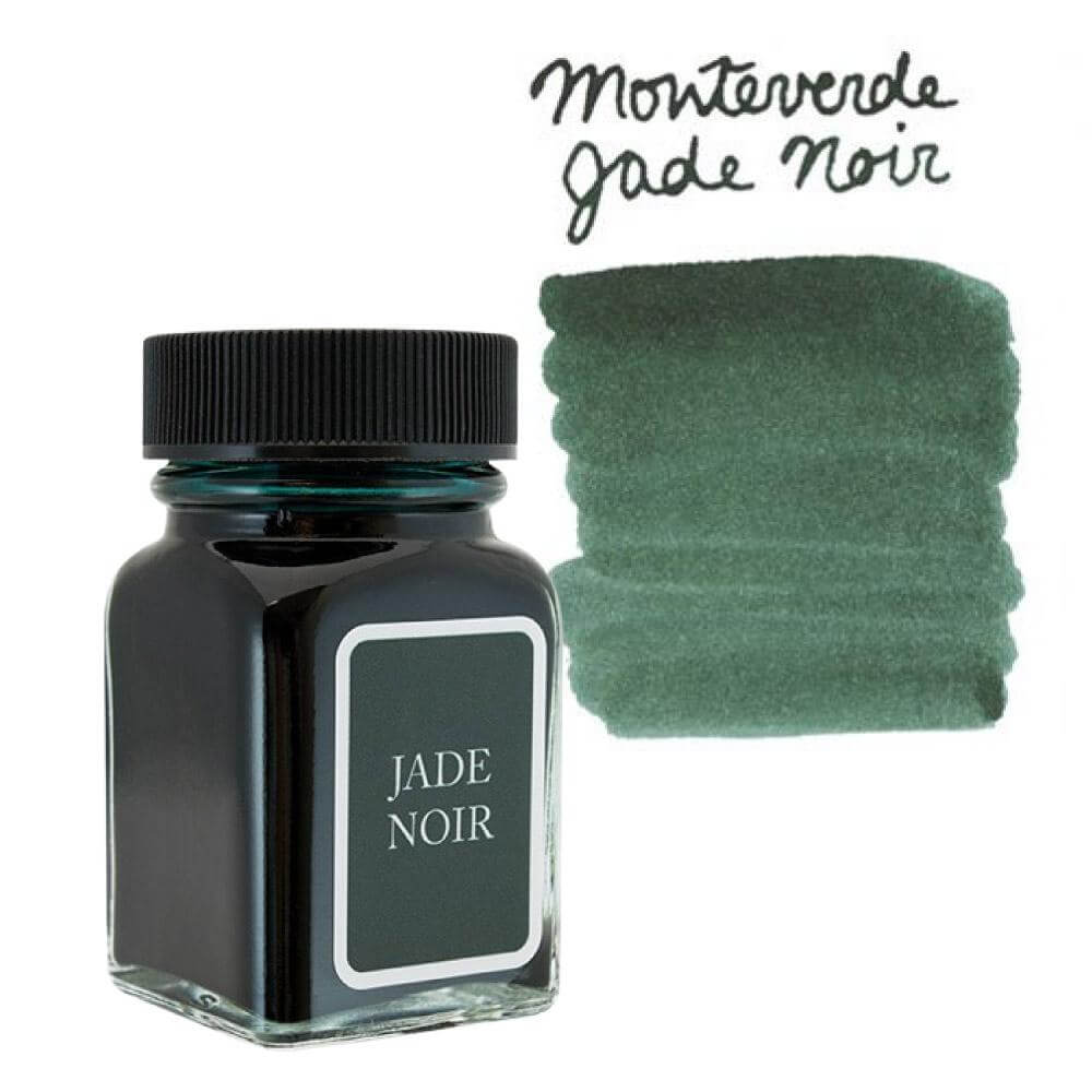 Monteverde Noir 30ml Ink - Jade Noir Ink Mustard and Gray Ltd Shropshire UK