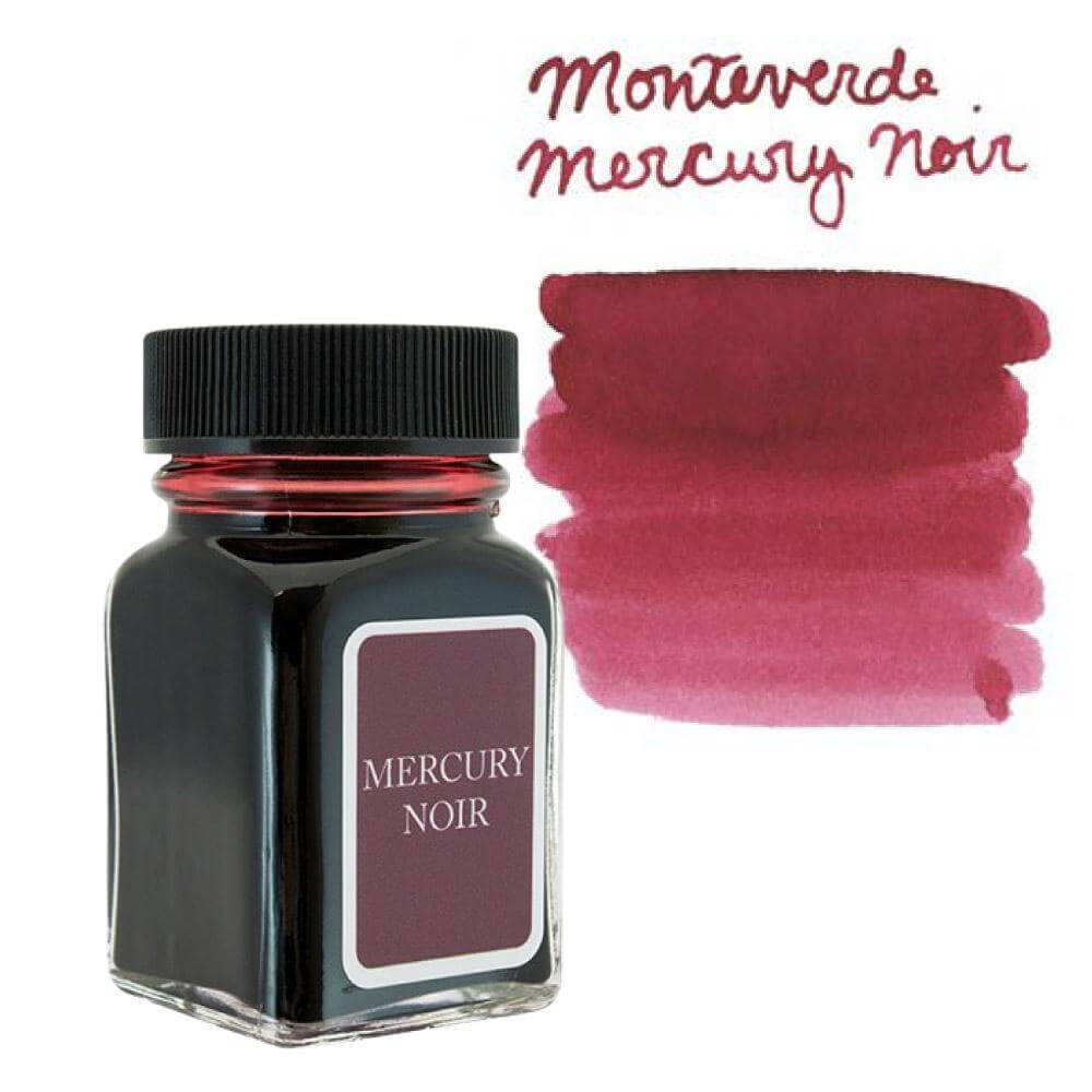 Monteverde Noir 30ml Ink - Mercury Noir Ink Mustard and Gray Ltd Shropshire UK