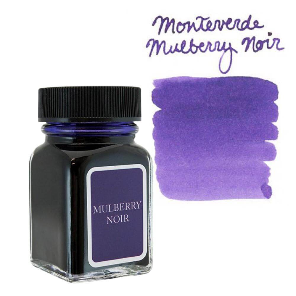 Monteverde Noir 30ml Ink - Mulberry Noir Ink Mustard and Gray Ltd Shropshire UK