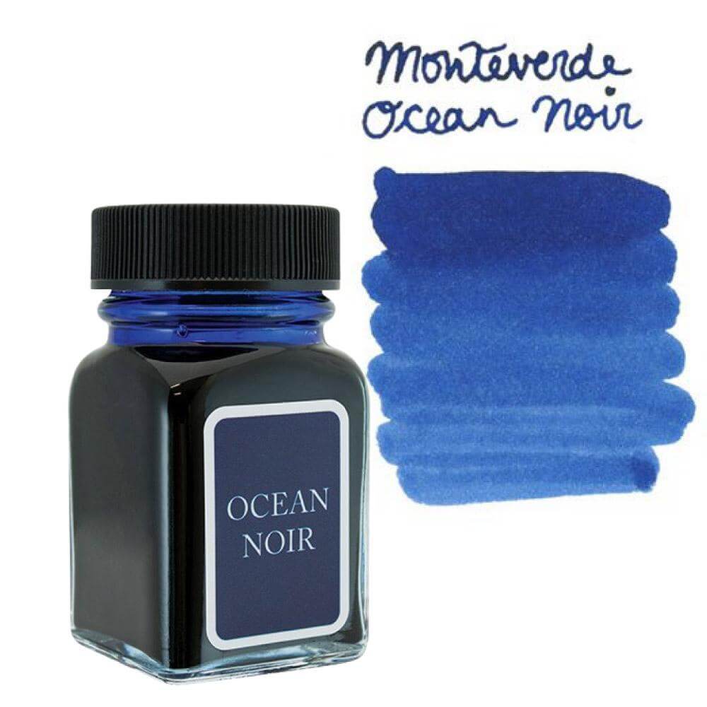 Monteverde Noir 30ml Ink - Ocean Noir Ink Mustard and Gray Ltd Shropshire UK