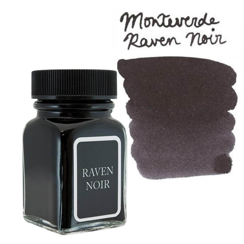 Monteverde Noir 30ml Ink - Raven Noir Ink Mustard and Gray Ltd Shropshire UK